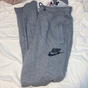 Grey Nike jogger sweatpants
